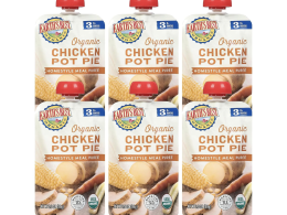 Earth's Best Organic Baby Food Pouches, Stage 3 Homestyle Meal Puree for Babies 9 Months and Older, Organic Chicken Pot Pie Puree, 3.5 oz Resealable Pouch (Pack of 6)